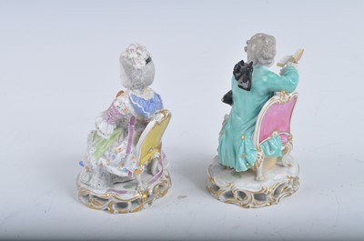 Lot 2104 - A pair of 19th century Meissen porcelain...