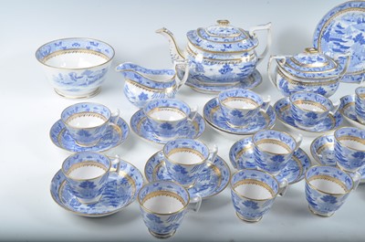 Lot 2079 - An early 19th century porcelain blue and white...