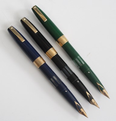 Lot 106 - Three Sheaffer Compact fountain pens, circa...