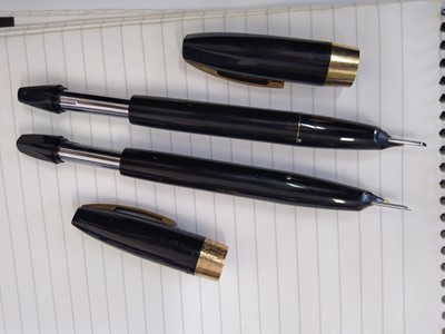 Lot 110 - A Sheaffer PFM fountain pen, in black with 14k...