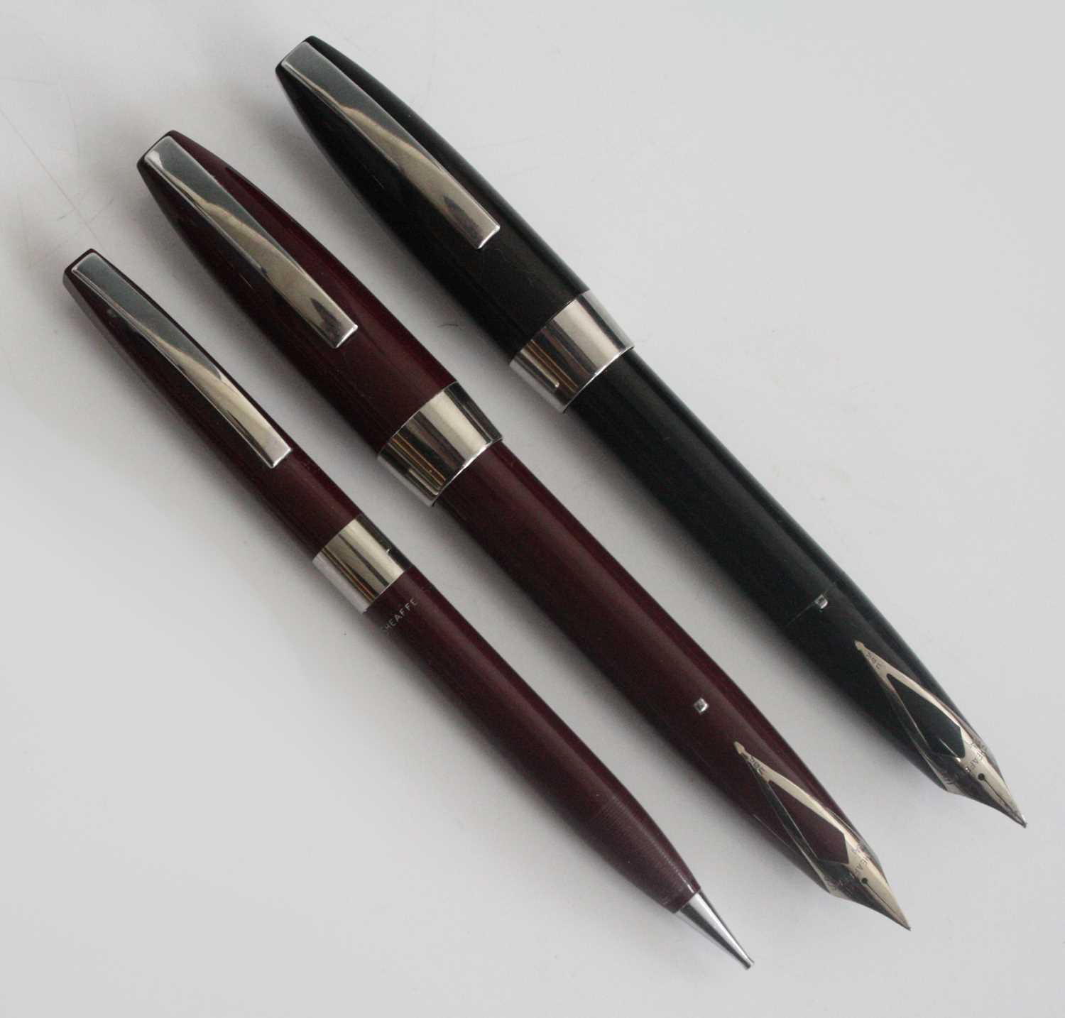 Lot 111 - A Sheaffer PFM fountain pen, in burgundy with...