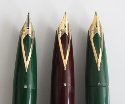 Lot 112 - Three Sheaffer PFM fountain pens, being two in...