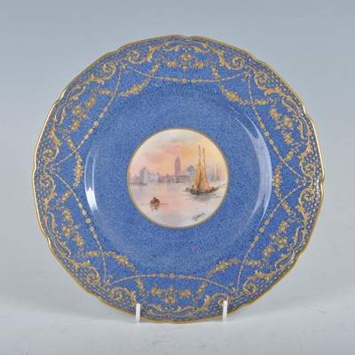Lot 2093 - A Royal Doulton porcelain cabinet plate,...