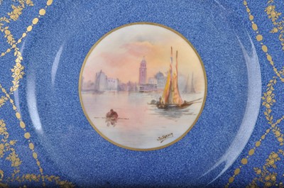 Lot 201 - A Royal Doulton porcelain cabinet plate,...