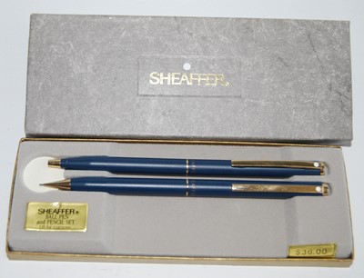 Lot 146 - A Sheaffer Targa Slim ballpoint pen and...
