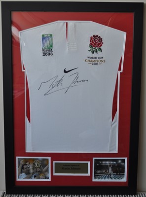 Lot 1300 - Martin Johnson, a replica 2003 World Cup...