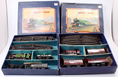 Lot 164 - Two Hornby post-war train sets, both complete,...