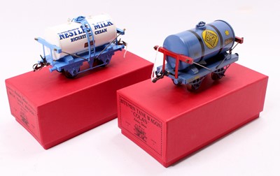 Lot 184 - Two Hornby pre-war wagons: probably a repaint,...