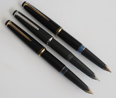 Lot 172 - Three cased Montblanc fountain pens, being two...