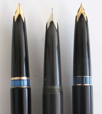 Lot 172 - Three cased Montblanc fountain pens, being two...