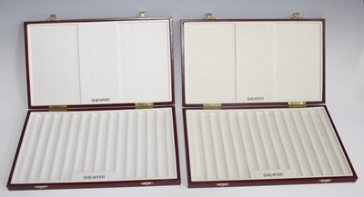 Lot 183 - Three Sheaffer pen collectors cases; two in...