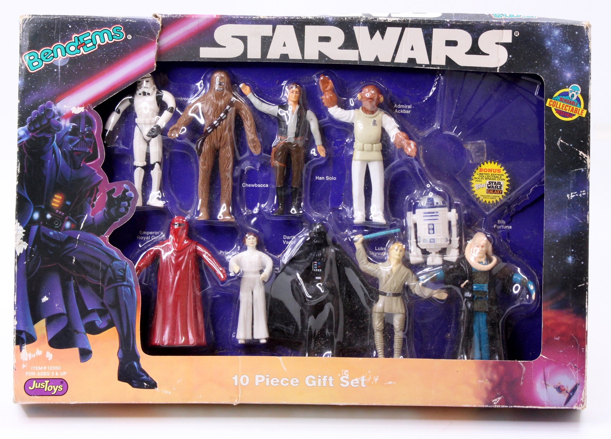 STAR WARS Justoys Bend Ems フィギュア 12セット Vintage 1993 Justoys Star Wars Bend EMS Lord Darth Vader