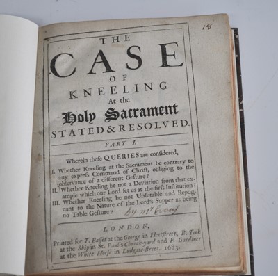 Lot 2050 - Evans, John: The Case Of Kneeling At the Holy...