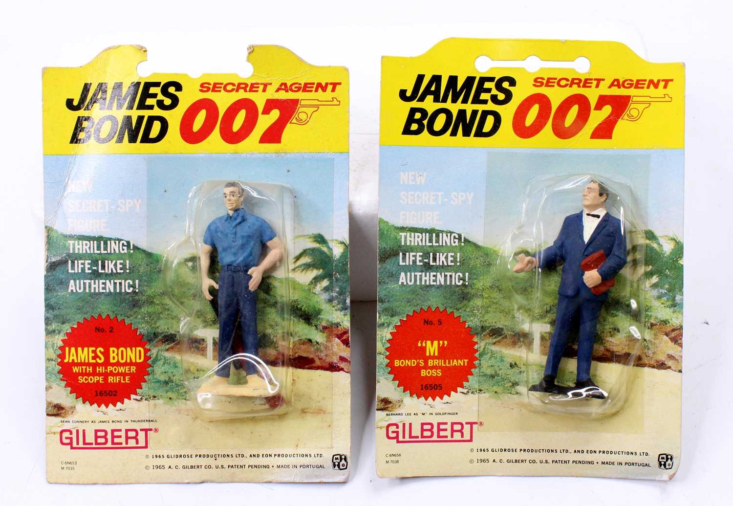 Lot 2113 - 2 Gilbert Toys James Bond 007 Secret Agent...