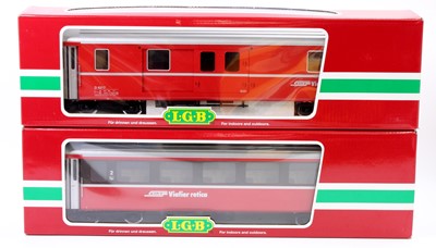 Lot 254 - LGB Lehmann G Scale Boxed Group, 2 examples to...