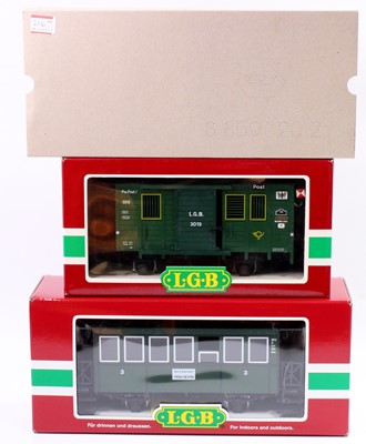 Lot 256 - LGB G Scale Rolling Stock Group, 2 examples to...