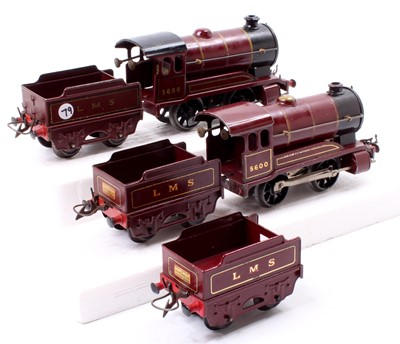 Lot 223 - Two Hornby clockwork locos with three tenders....
