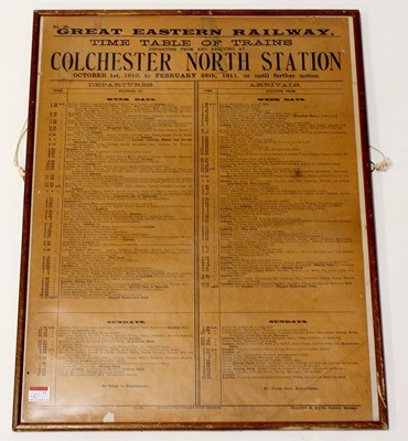 Lot 60 - A framed and glazed Great Eastern Railway...