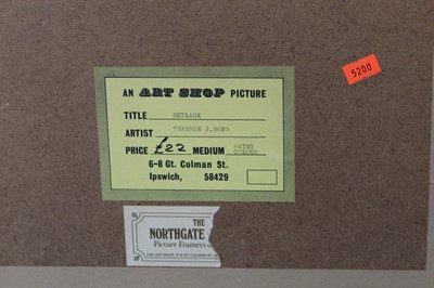 Lot 2488 - Terence James Bond (b.1946) - Skylark, gouache,...