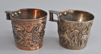 Lot 2183 - A pair of Greek silver-gilt "Vapheio" style...