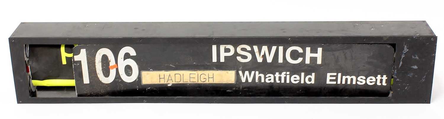 Lot 53 - Two Ipswich Bus Destination signs, one rolling...