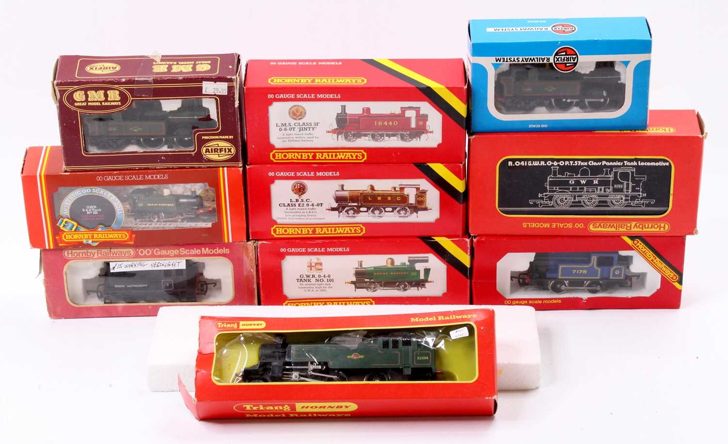 Lot 370 - Ten boxed 00 gauge locomotives by Hornby...