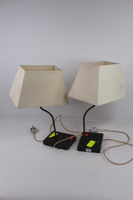 Lot 26 - A pair of table lamps, each having a tapered...