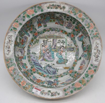 Lot 43 - A large 19th century Chinese export bowl in...