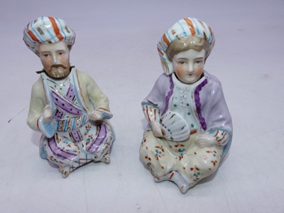 Lot 75 - A pair of 20th century continental porcelain...