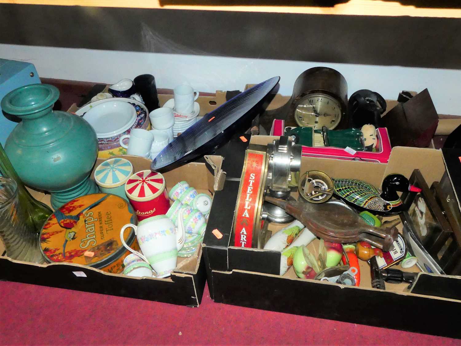 Lot 97 - Four boxes of miscellaneous items, to include...
