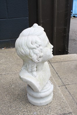 Lot 105 - A Victorian style marble head and shoulders...