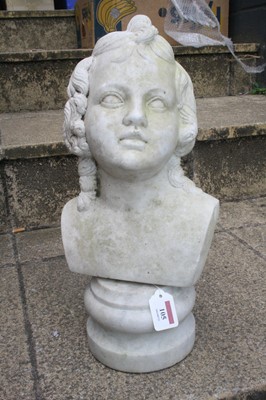 Lot 105 - A Victorian style marble head and shoulders...