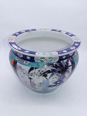 Lot 106 - A large reproduction Chinese fish bowl, of...