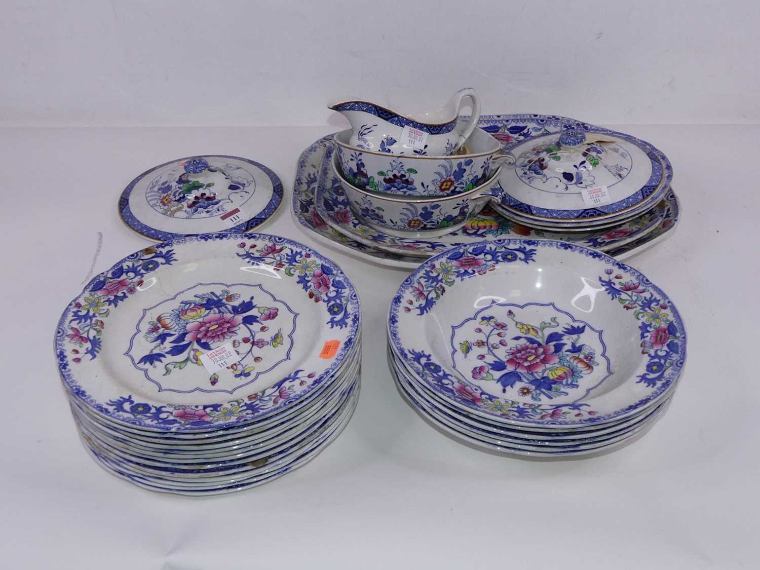 Lot 111 - A Victorian Booth's part dinner service,...