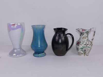 Lot 120 - A Prinknash Abbey lustre pottery jug; together...