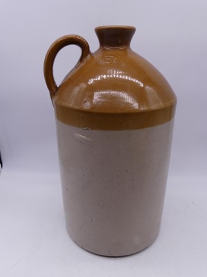 Lot 125 - A large stoneware flagon, impressed mark for...