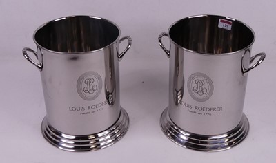 Lot 129 - A pair of reproduction plated twin handled...