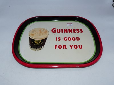 Lot 132 - A Guinness advertising drinks tray 'Guinness...
