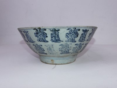 Lot 133 - An 18th century glazed earthenware bowl, the...