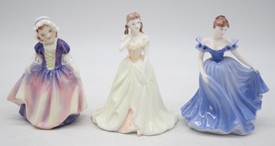 Lot 142 - A collection of six Coalport figurines, to...
