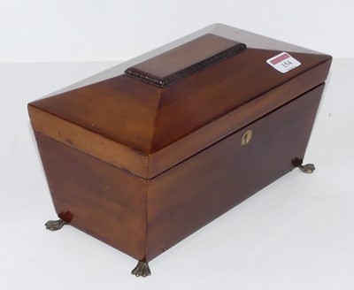 Lot 154 - An early Victorian mahogany tea caddy, of...