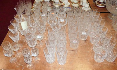Lot 163 - A large collection of assorted cut glassware,...