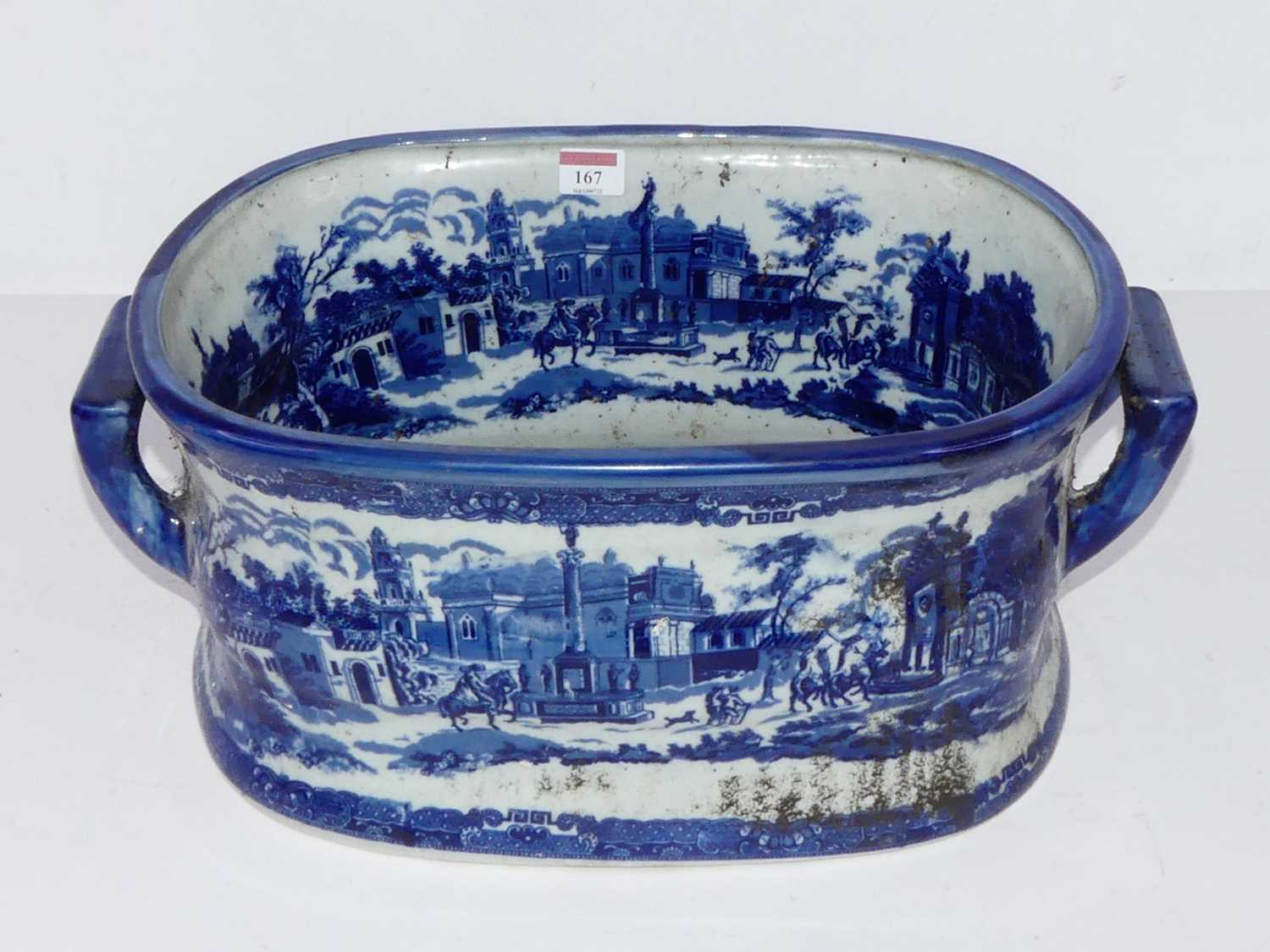 Lot 167 - A reproduction ironstone blue and white...