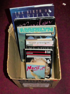 Lot 176 - A box of books relating to Marilyn Monroe, to...