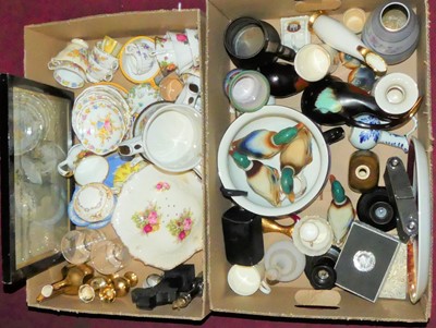 Lot 177 - Two boxes of miscellaneous items, to include...