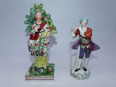 Lot 230 - An early 19th century pearlware bocage figure,...