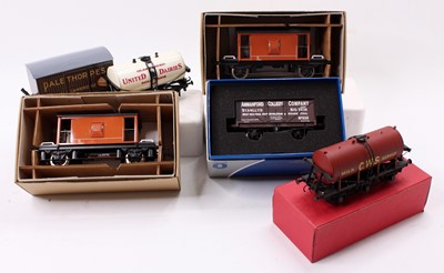 Lot 300 - Six ‘modern’ 0 gauge wagons: two Bassett-Lowke...