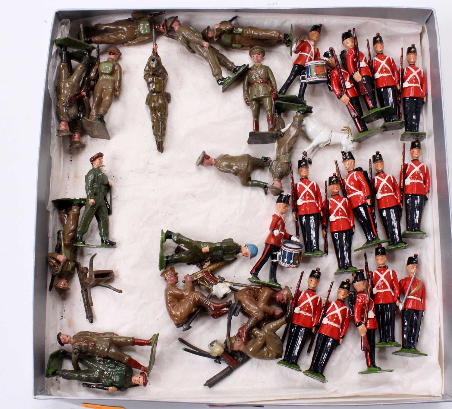 Lot 2139 - A Britains lead hollow cast soldier group to...