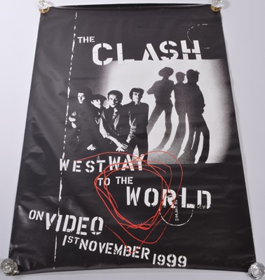 Lot 1225 - The Clash, a large black and white promotional...