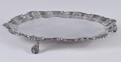 Lot 2159 - A Victorian silver salver, of shaped circular...